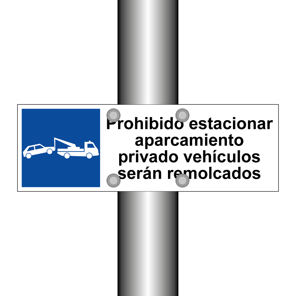 Prohibido estacionar aparcamiento privado vehículos serán remolcados