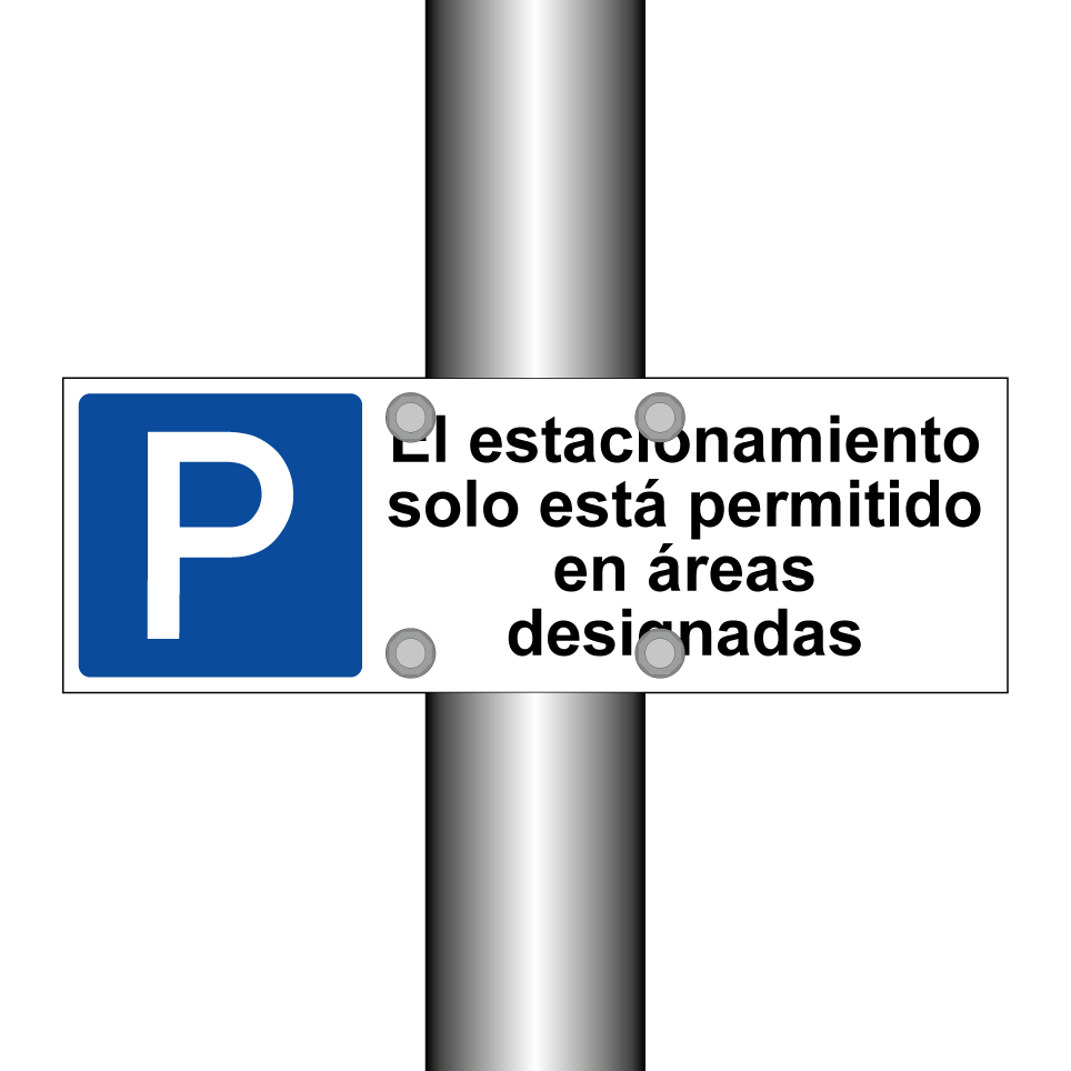 El estacionamiento solo está permitido en áreas designadas