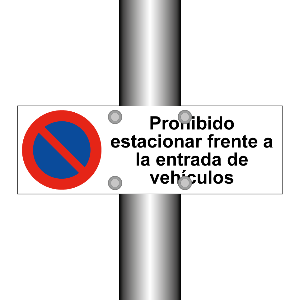 Prohibido estacionar frente a la entrada de vehículos