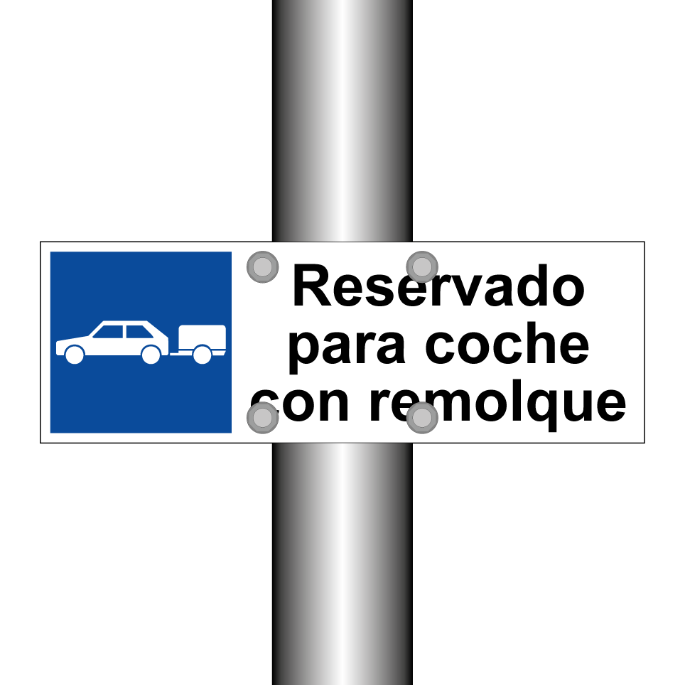 Reservado para coche con remolque
