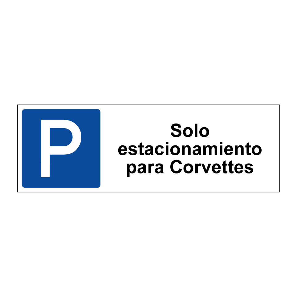 Solo estacionamiento para Corvettes