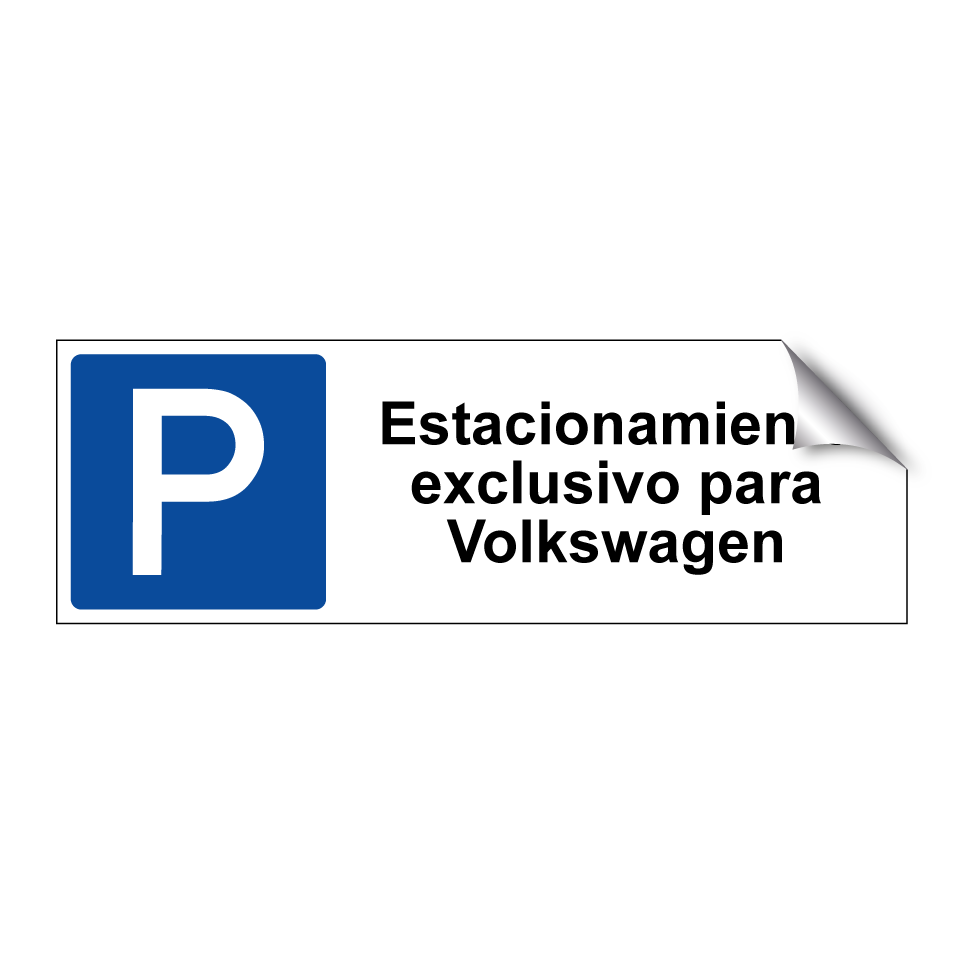 Estacionamiento exclusivo para Volkswagen