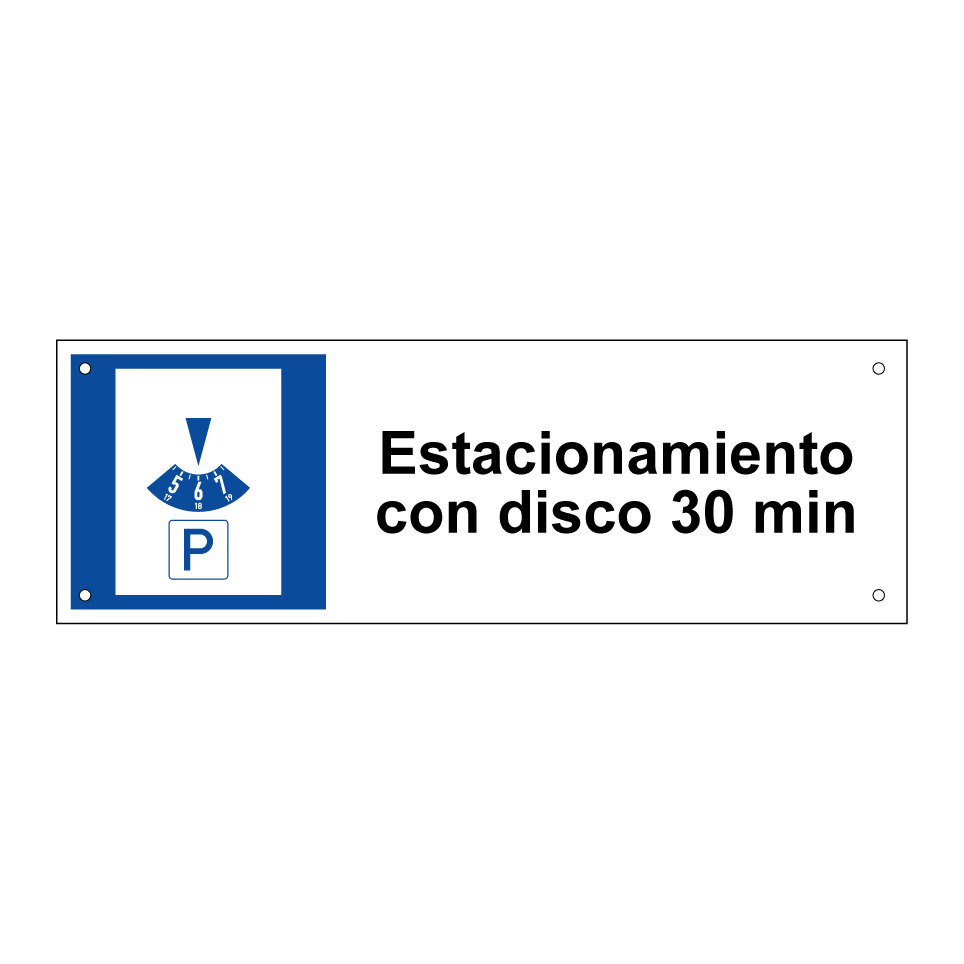 Estacionamiento con disco 30 min