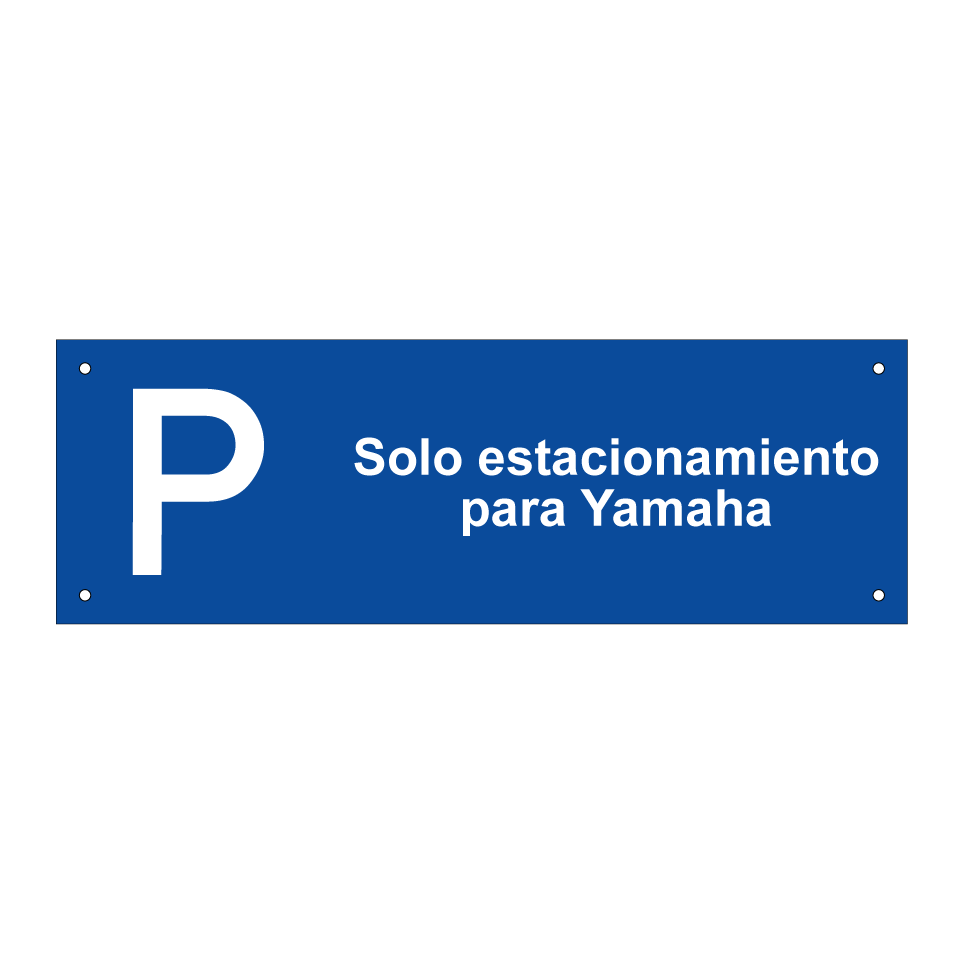 Solo estacionamiento para Yamaha