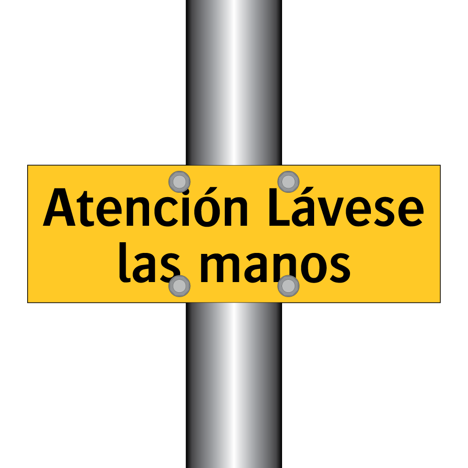 Atención Lávese las manos