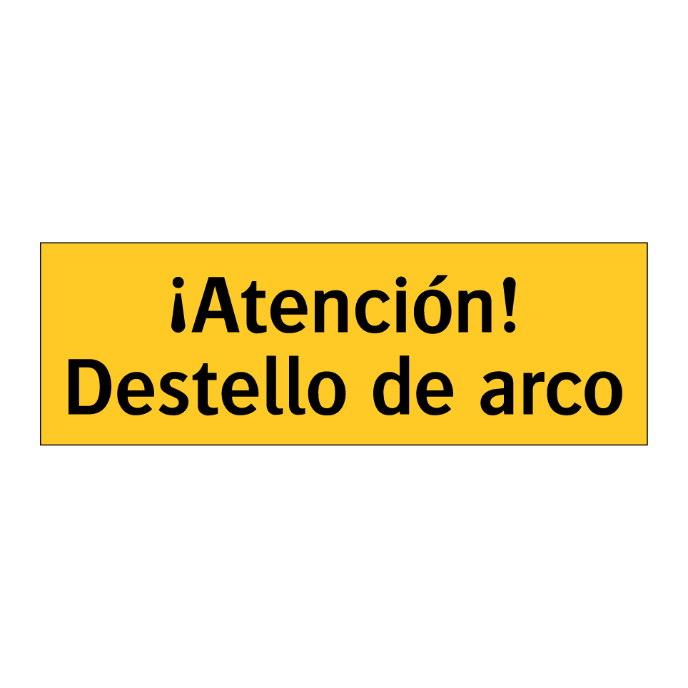 ¡Atención! Destello de arco