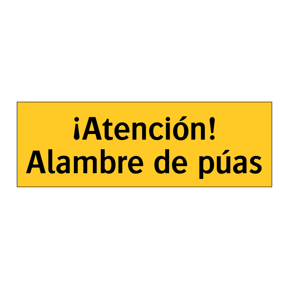 ¡Atención! Alambre de púas