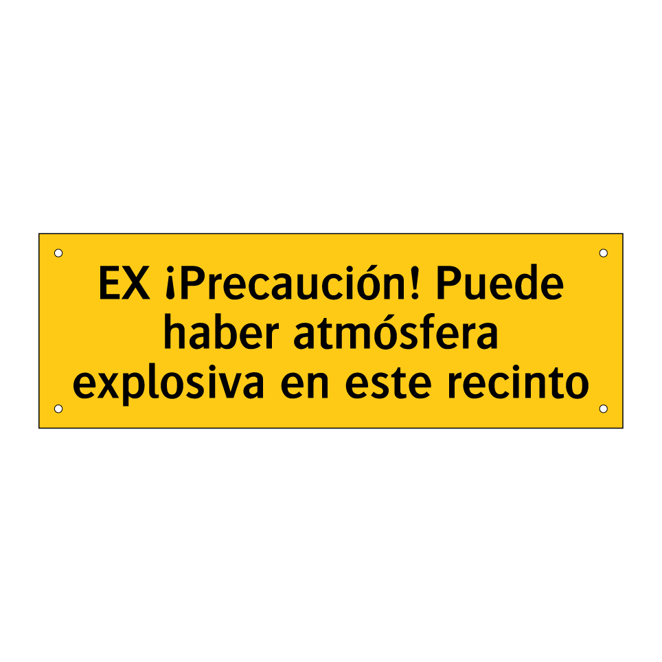 EX ¡Precaución! Puede haber atmósfera explosiva en este recinto