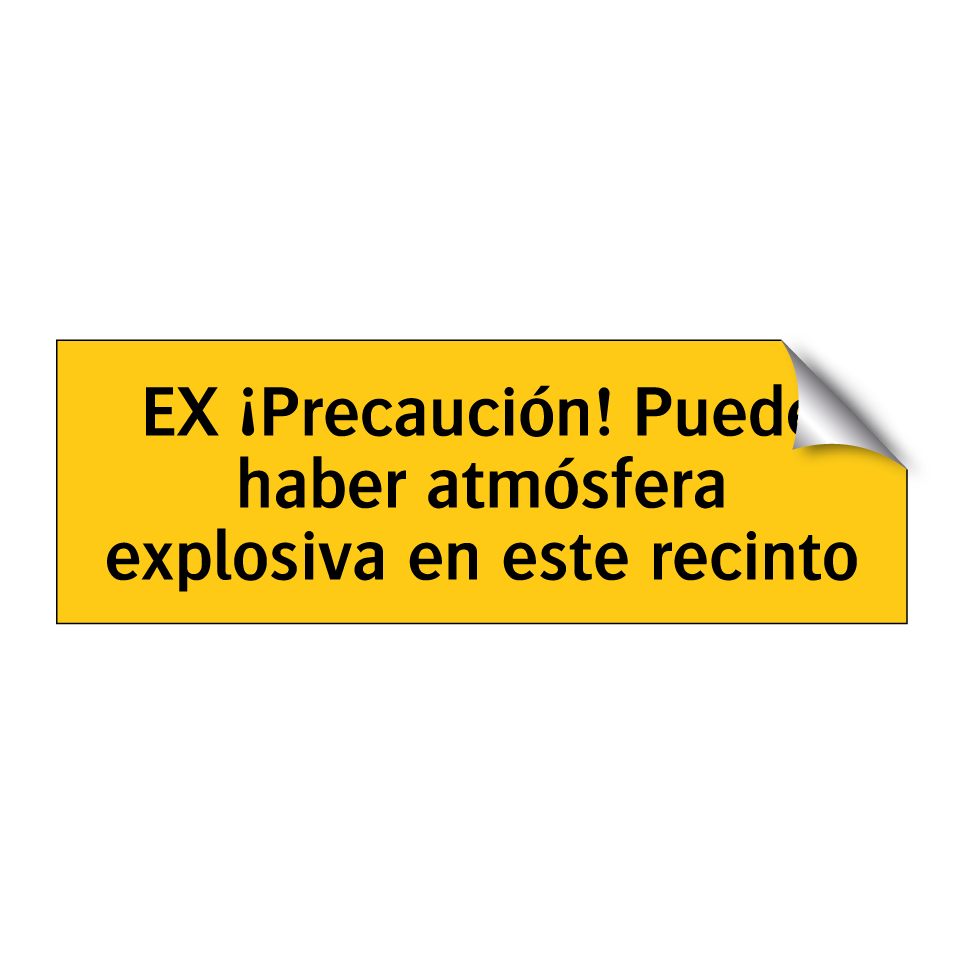 EX ¡Precaución! Puede haber atmósfera explosiva en este recinto