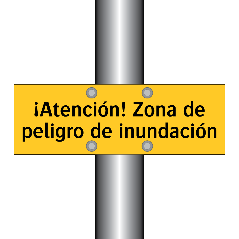 ¡Atención! Zona de peligro de inundación