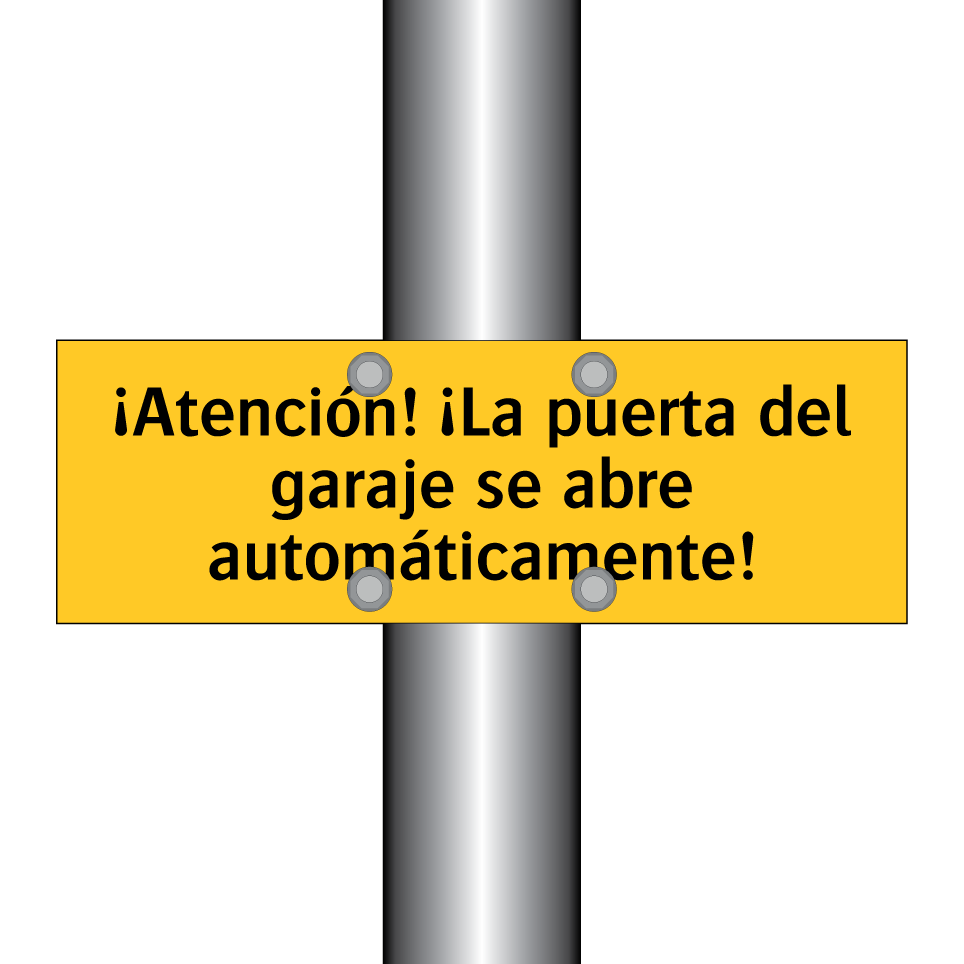 ¡Atención! ¡La puerta del garaje se abre automáticamente!