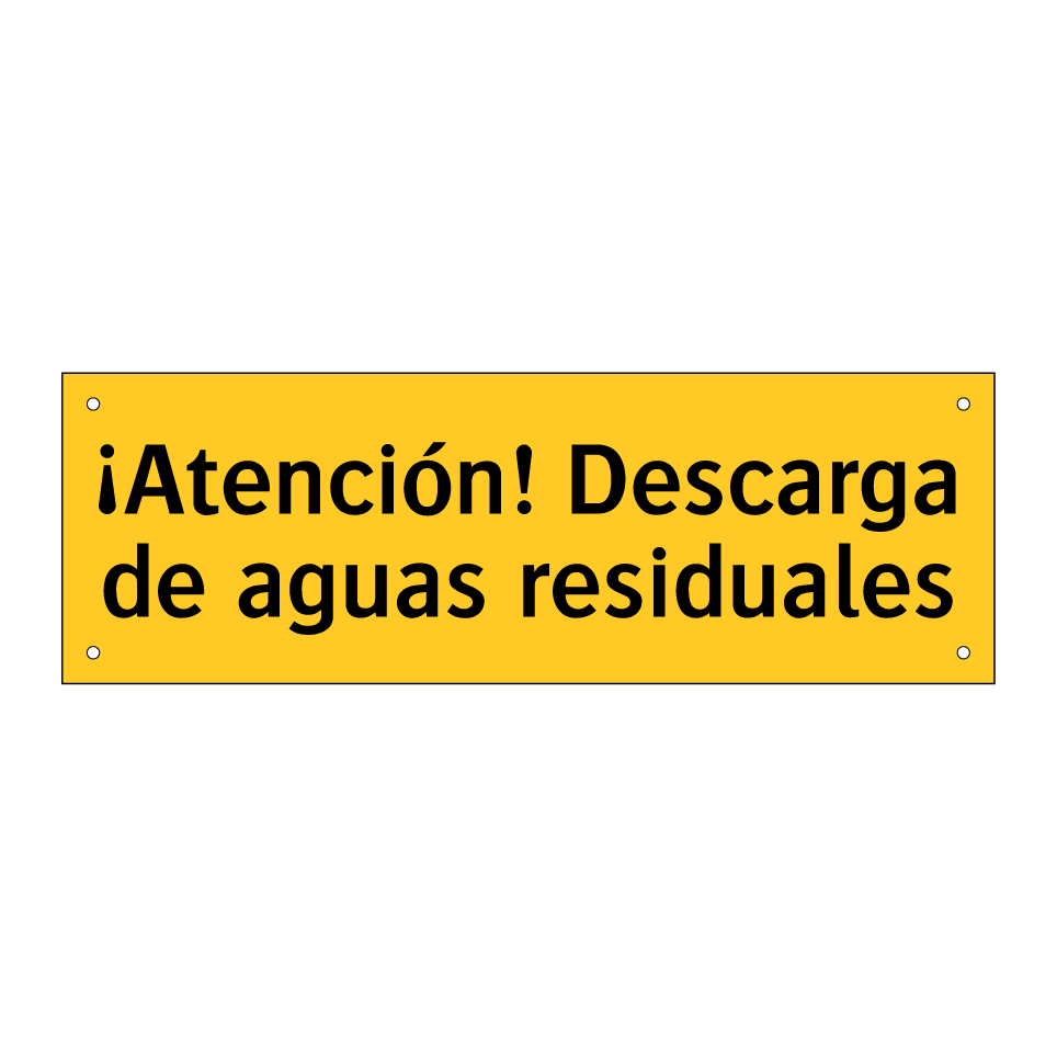 ¡Atención! Descarga de aguas residuales