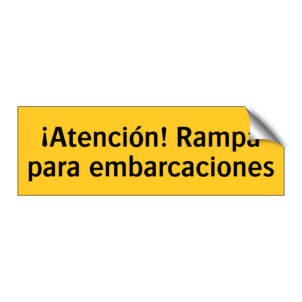 ¡Atención! Rampa para embarcaciones