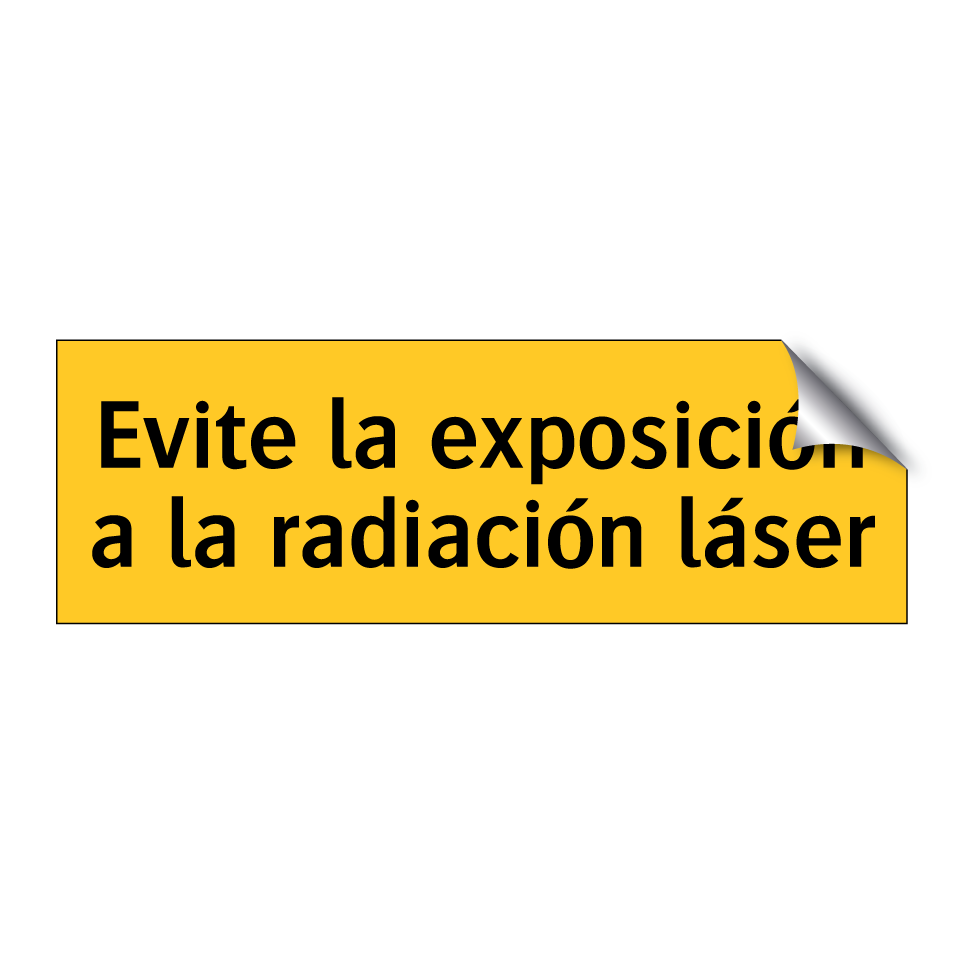 Evite la exposición a la radiación láser