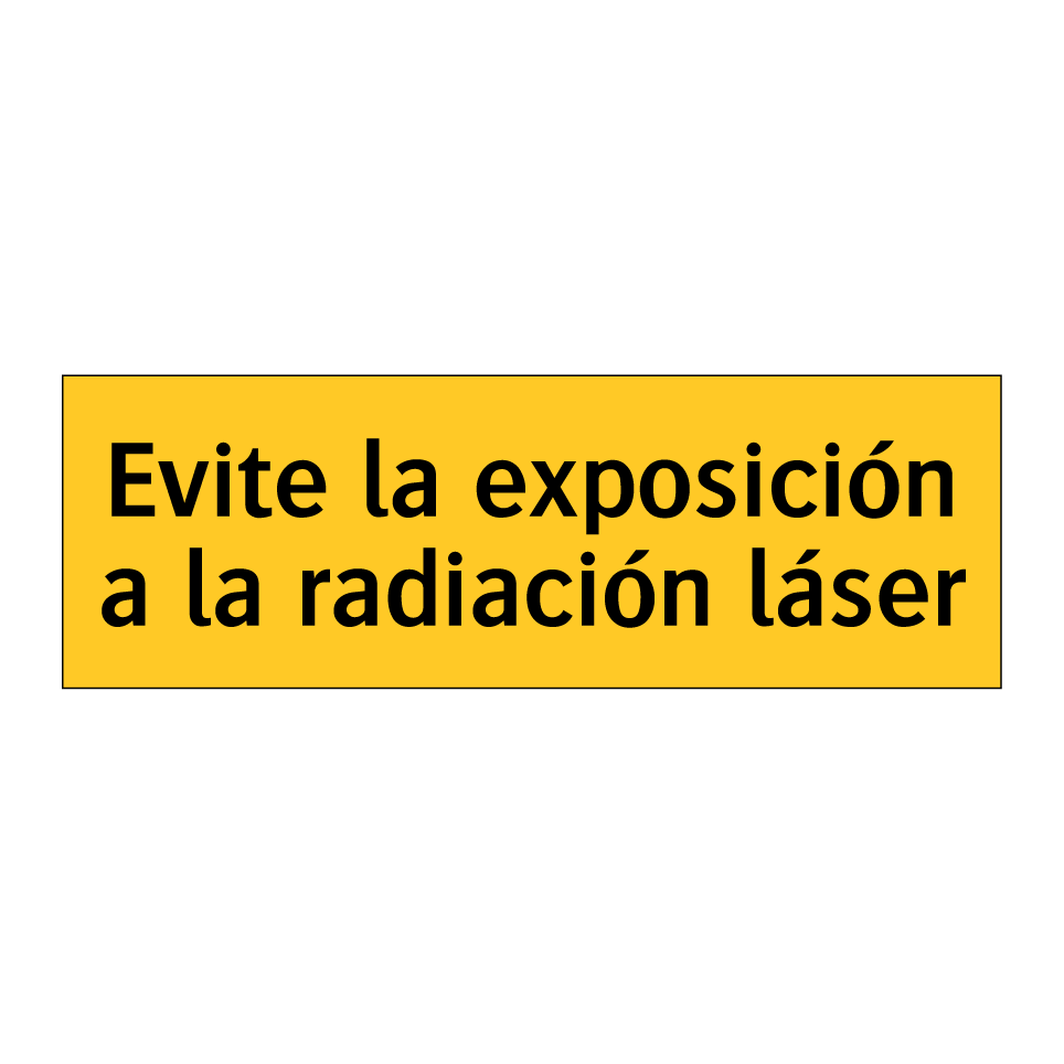 Evite la exposición a la radiación láser