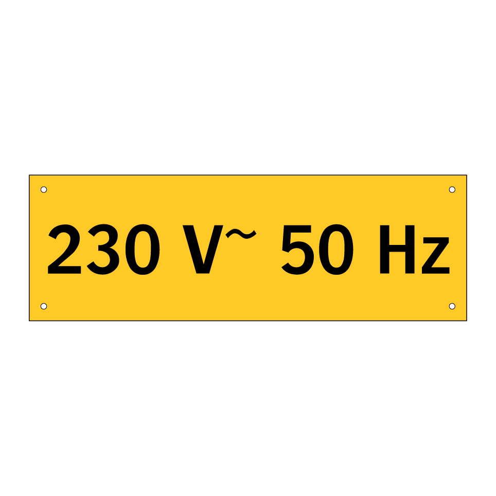 230 V~ 50 Hz