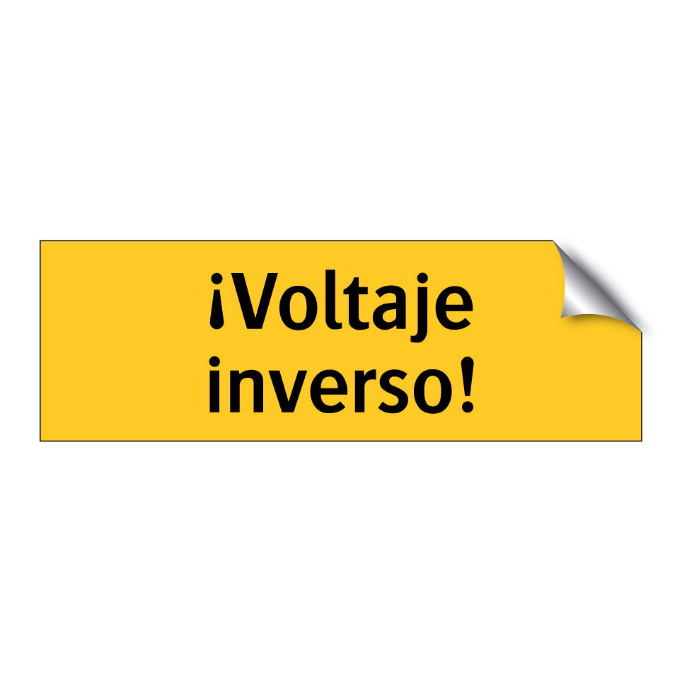 ¡Voltaje inverso!