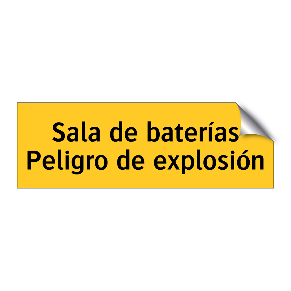 Sala de baterías Peligro de explosión