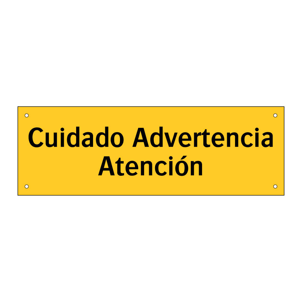 Cuidado Advertencia Atención
