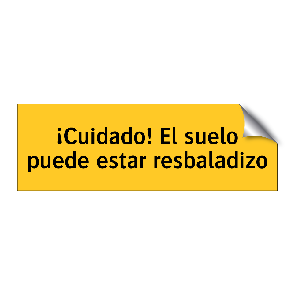 ¡Cuidado! El suelo puede estar resbaladizo