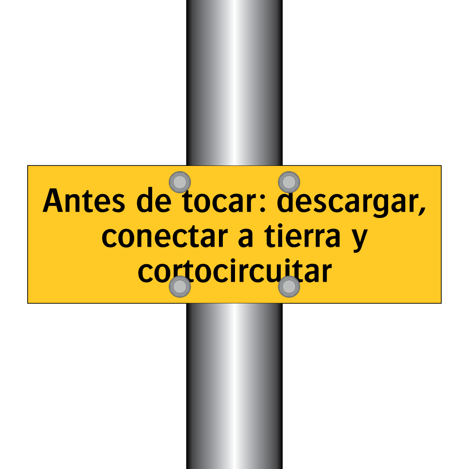 Antes de tocar: descargar, conectar a tierra y cortocircuitar