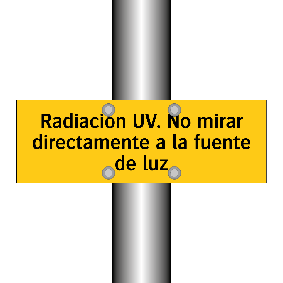 Radiación UV. No mirar directamente a la fuente de luz