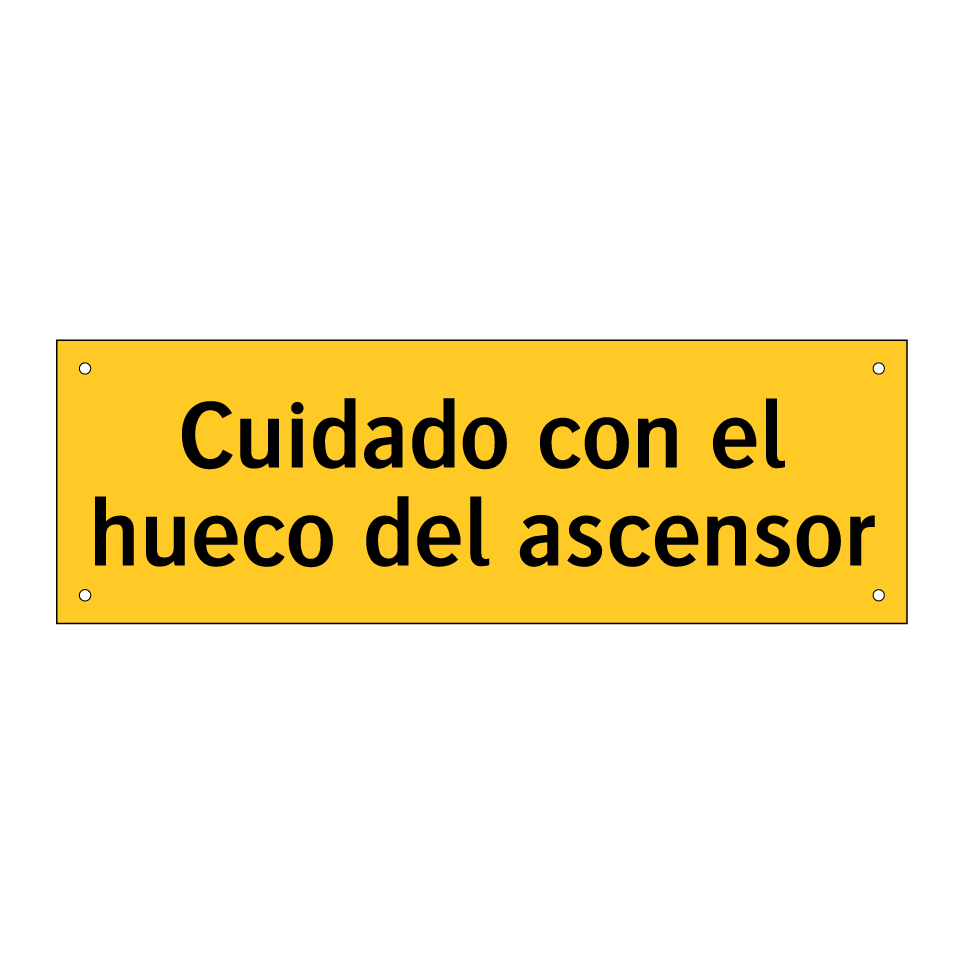 Cuidado con el hueco del ascensor