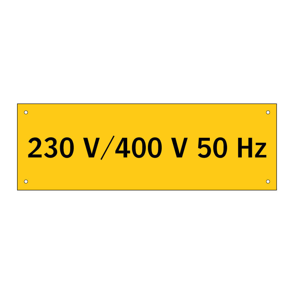 230 V/400 V 50 Hz