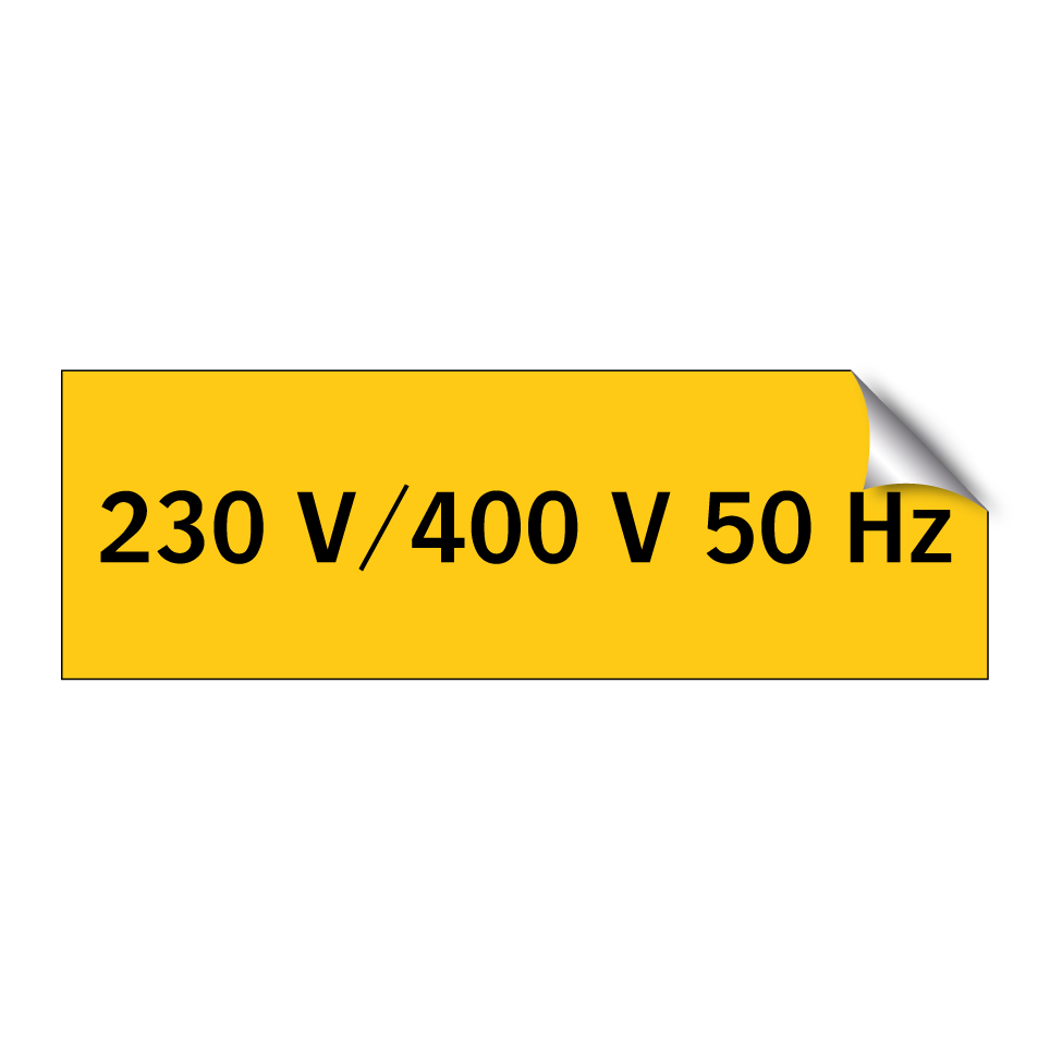 230 V/400 V 50 Hz