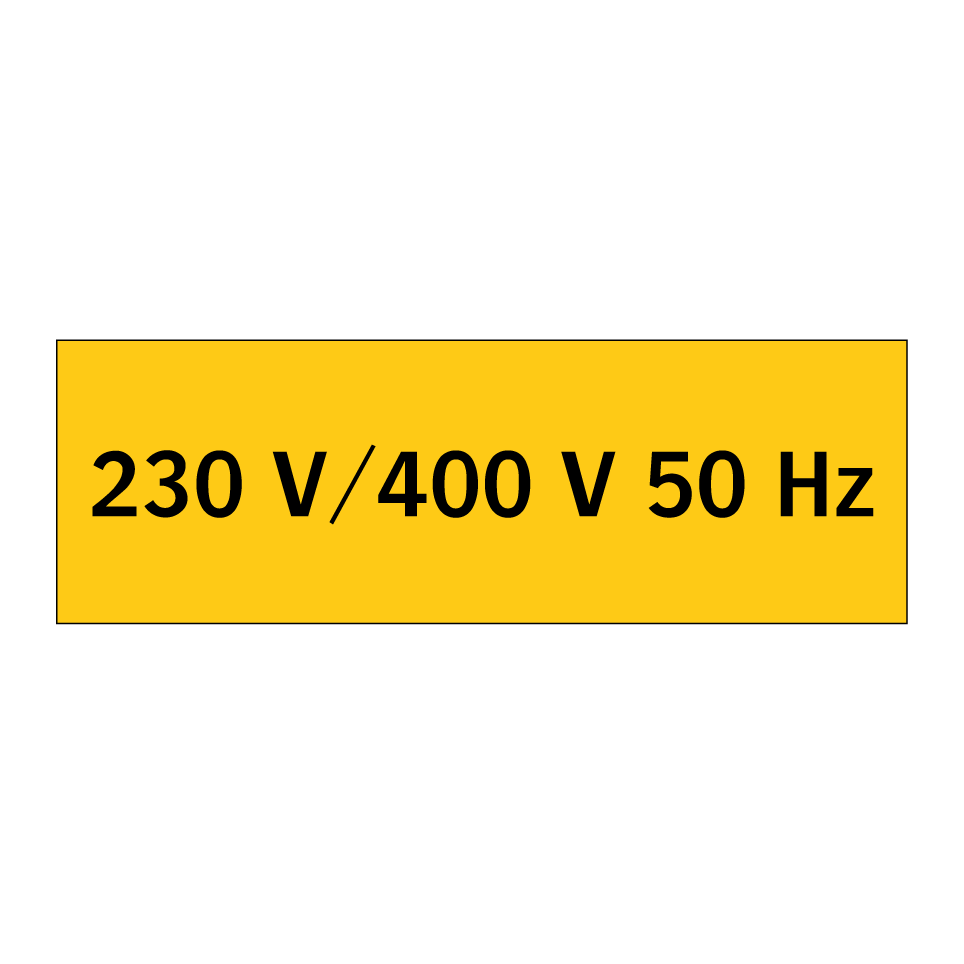 230 V/400 V 50 Hz
