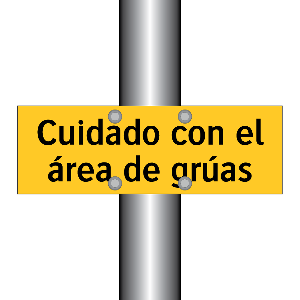 Cuidado con el área de grúas