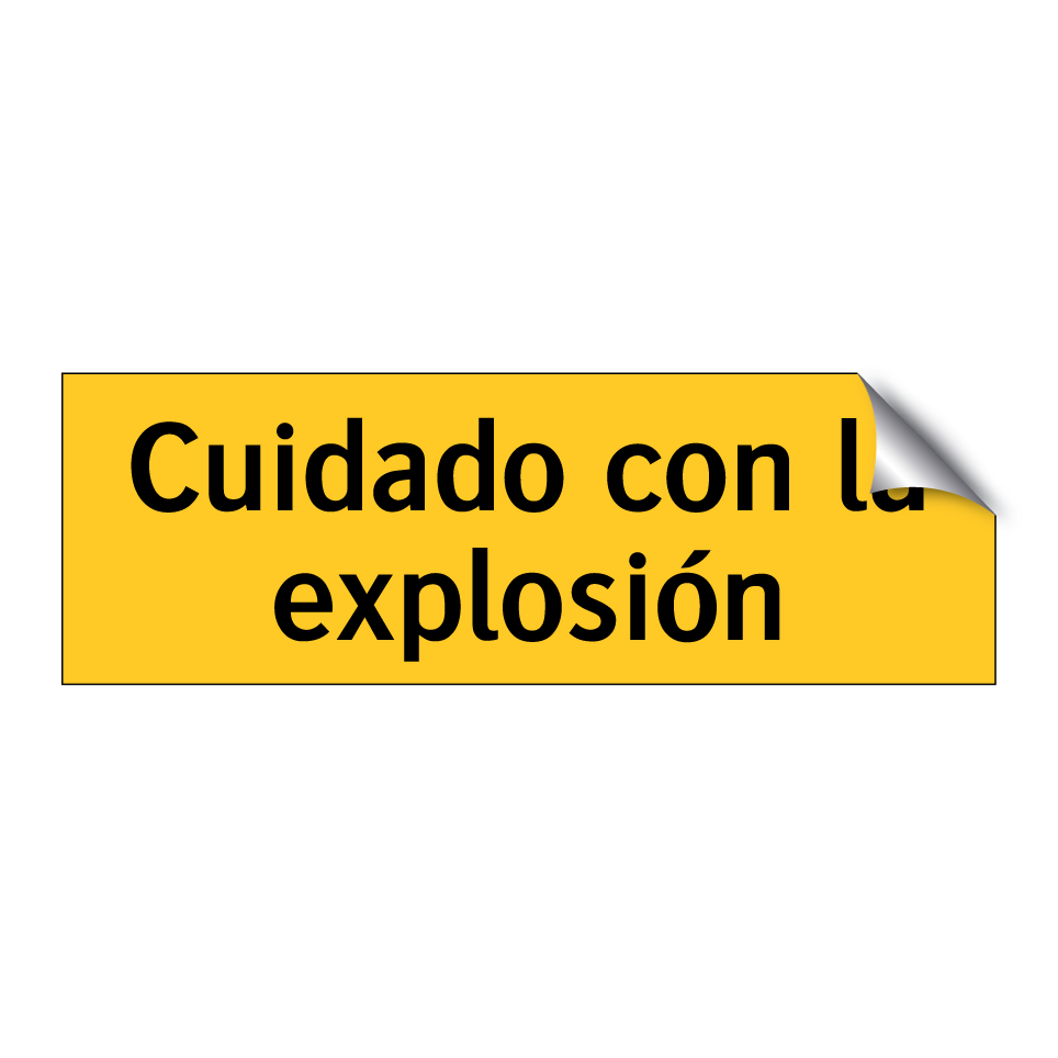Cuidado con la explosión