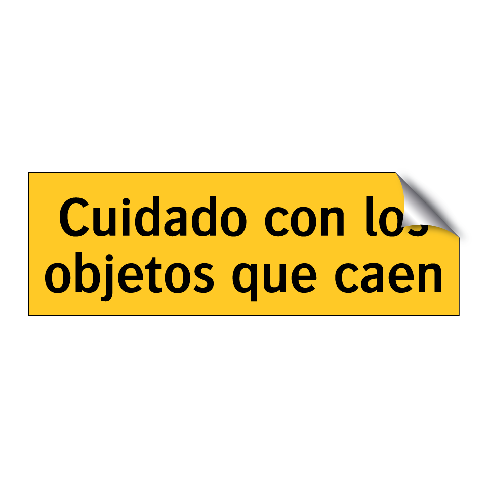 Cuidado con los objetos que caen