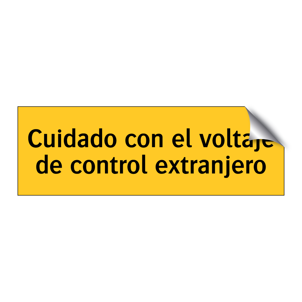 Cuidado con el voltaje de control extranjero