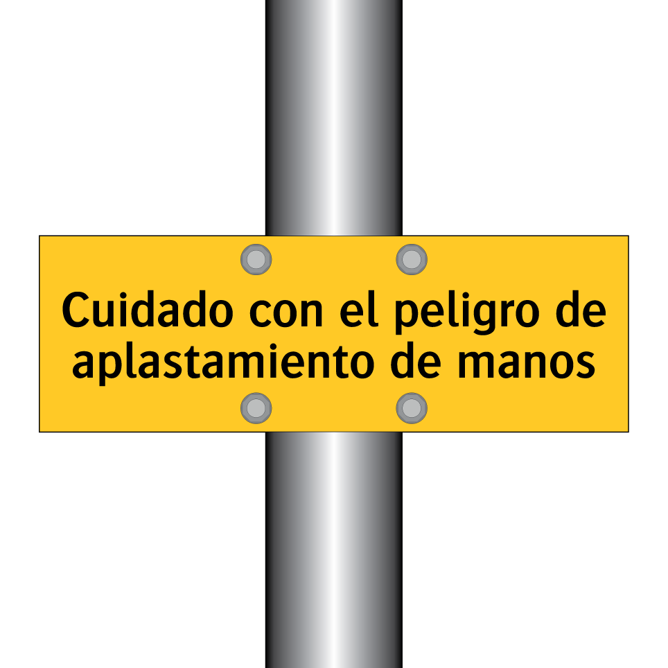 Cuidado con el peligro de aplastamiento de manos