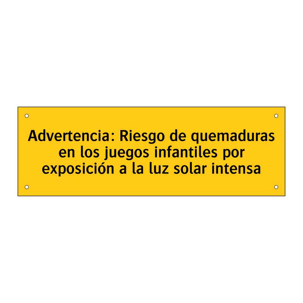 Advertencia: Riesgo de quemaduras en los juegos infantiles por exposición a la luz solar intensa