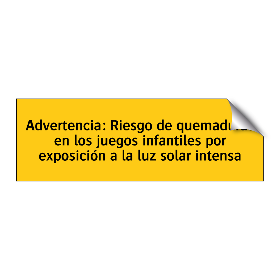 Advertencia: Riesgo de quemaduras en los juegos infantiles por exposición a la luz solar intensa