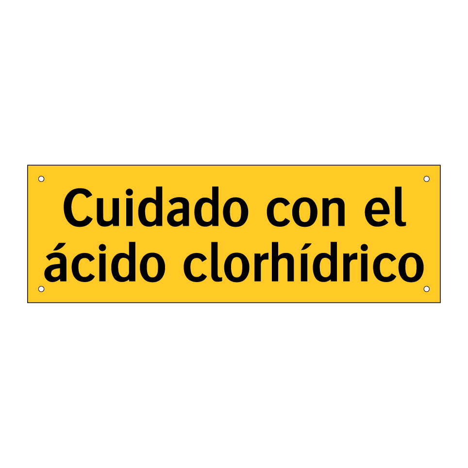 Cuidado con el ácido clorhídrico