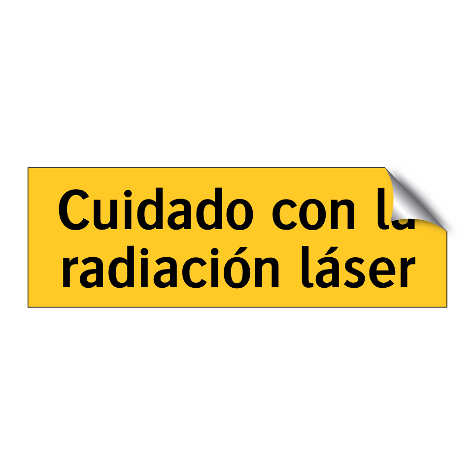 Cuidado con la radiación láser