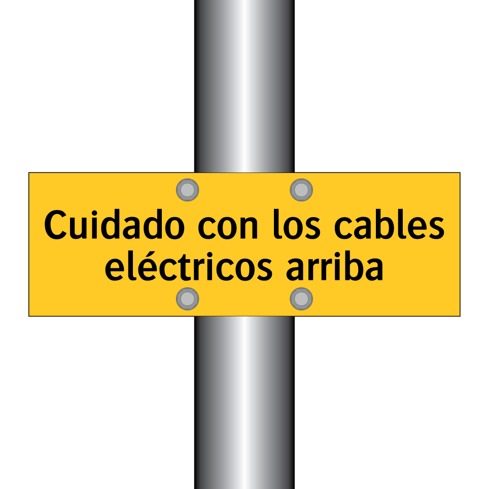 Cuidado con los cables eléctricos arriba