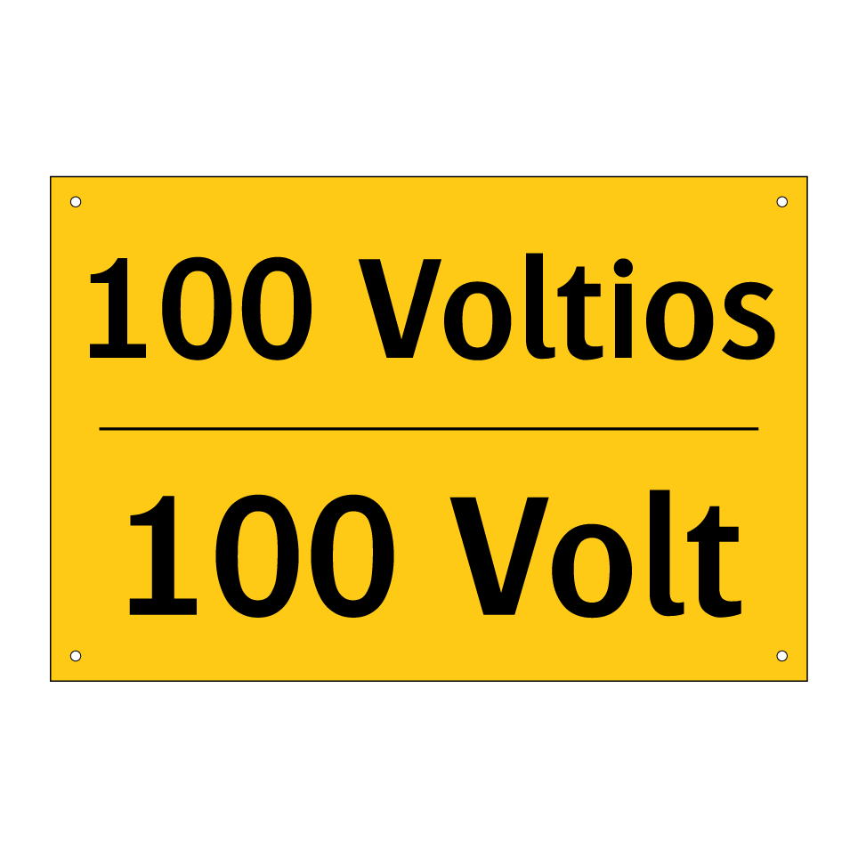 100 Voltios - 100 Volt