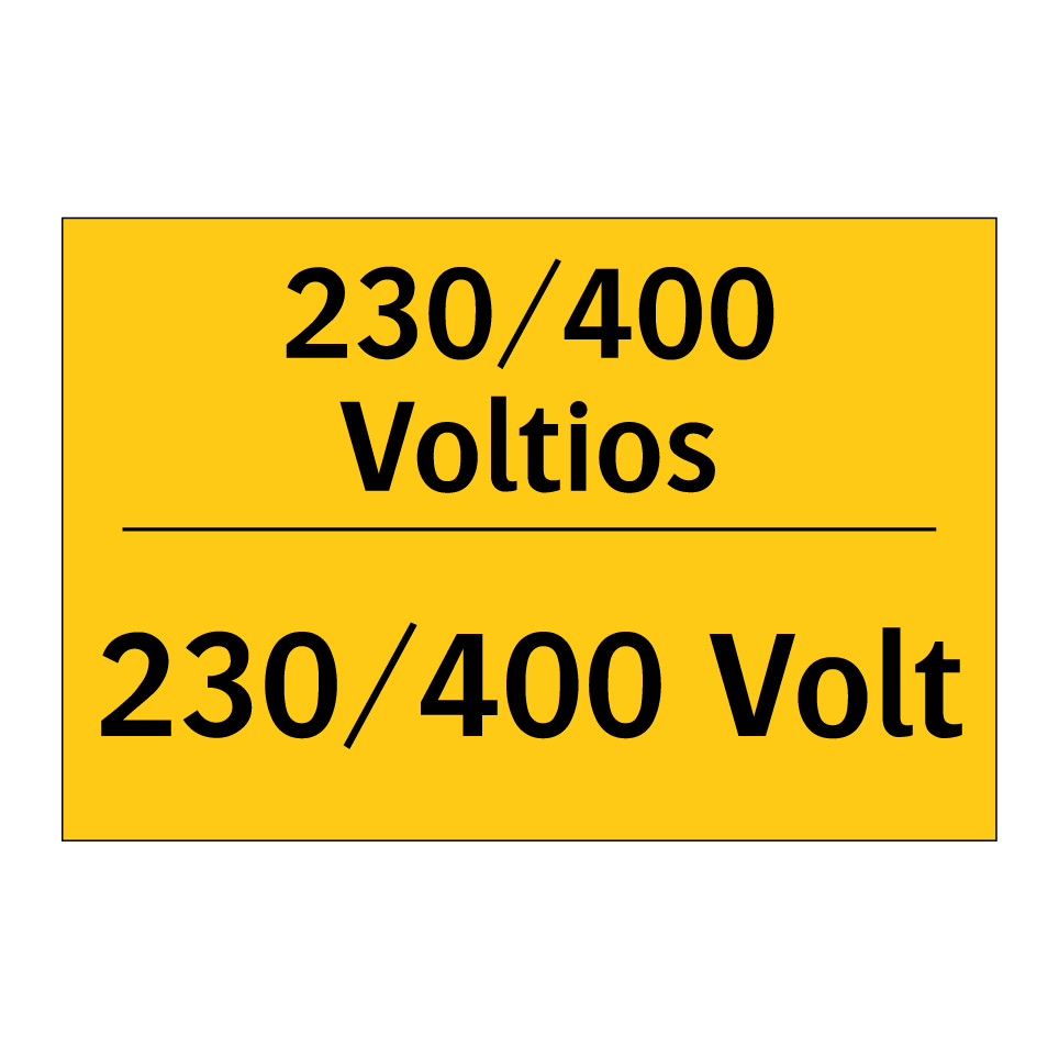 230/400 Voltios - 230/400 Volt