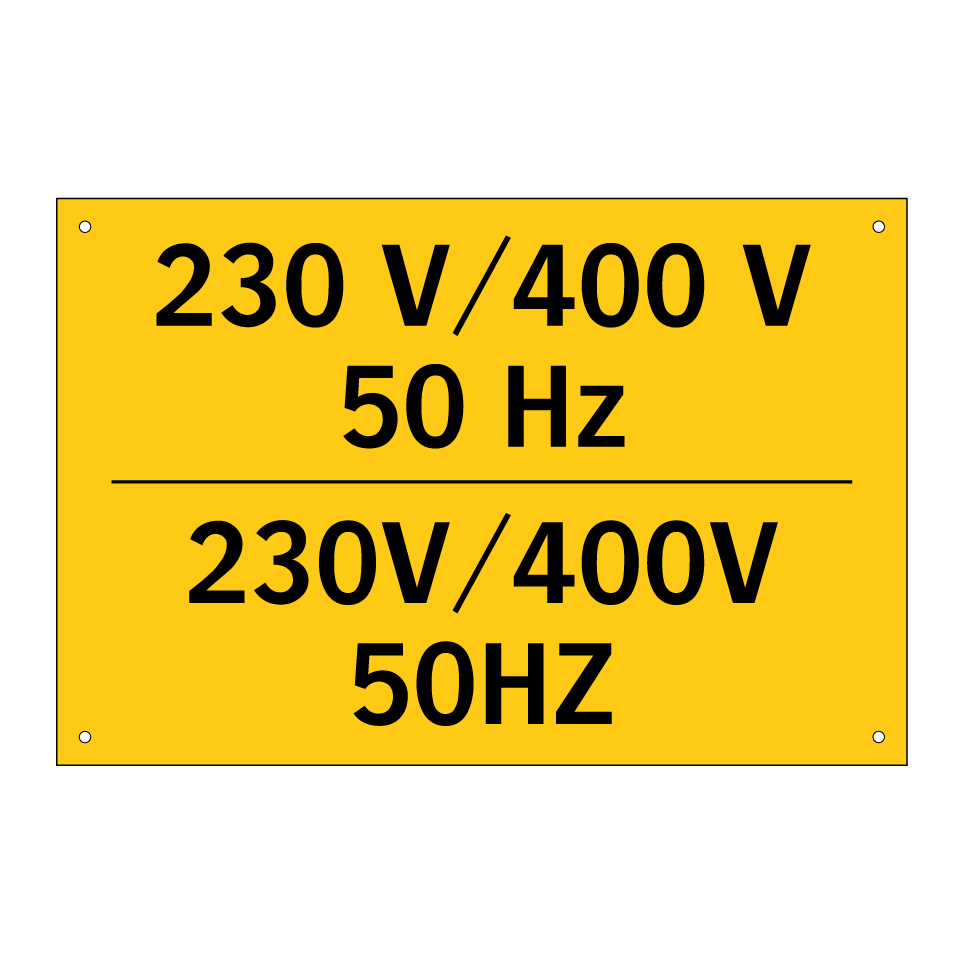230V/400V 50HZ - 230V/400V 50HZ