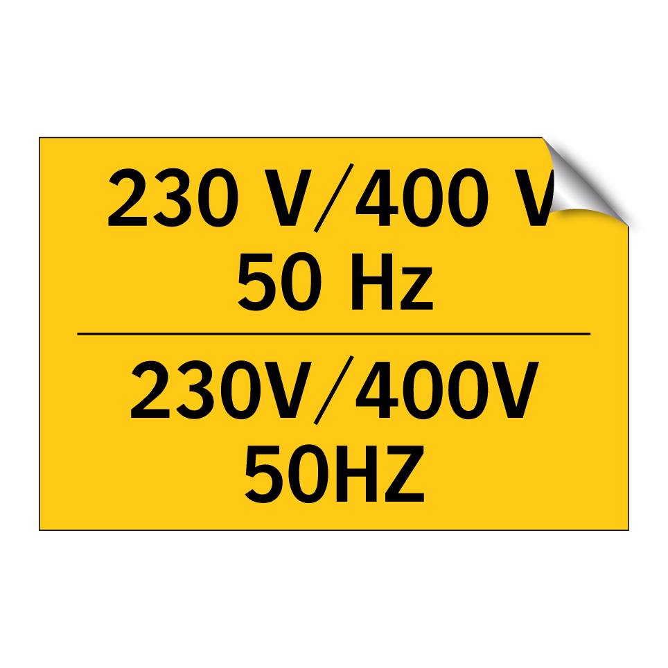 230V/400V 50HZ - 230V/400V 50HZ