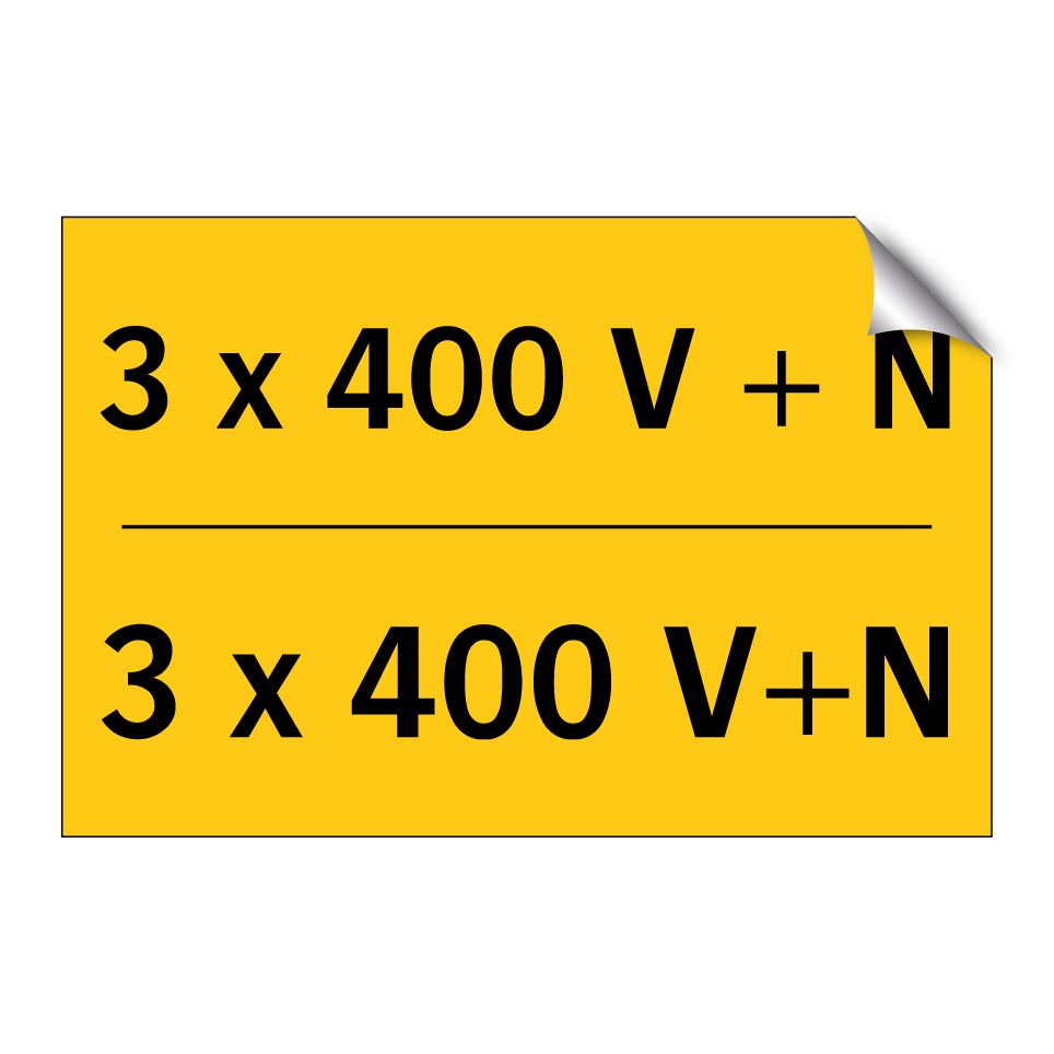 3 x 400 V+N - 3 x 400 V+N