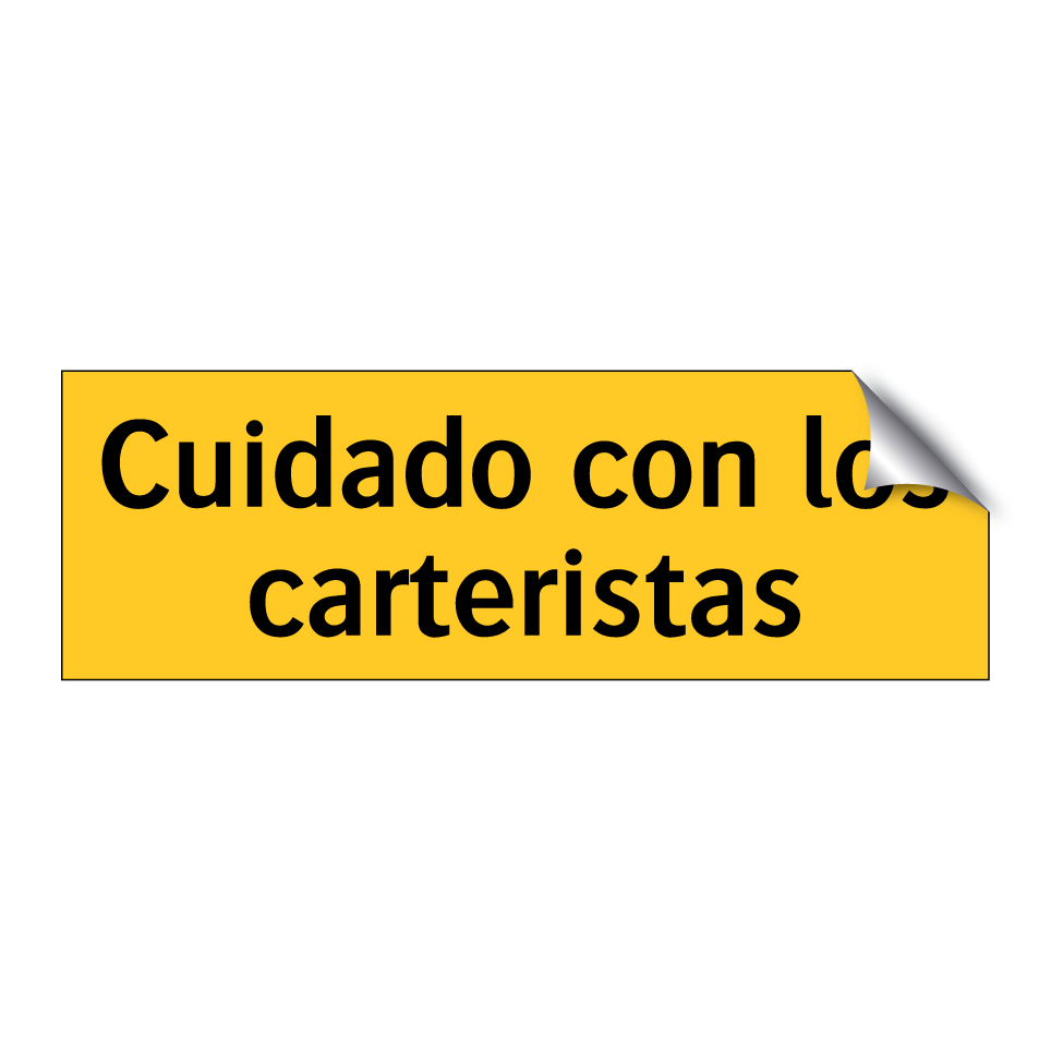 Cuidado con los carteristas