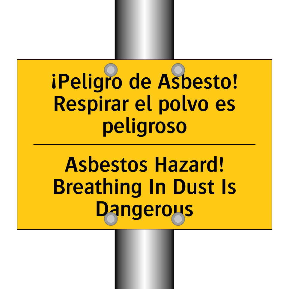 ¡Peligro de Asbesto! Respirar el polvo es peligroso - Asbestos Hazard! Breathing In Dust Is Dangerous
