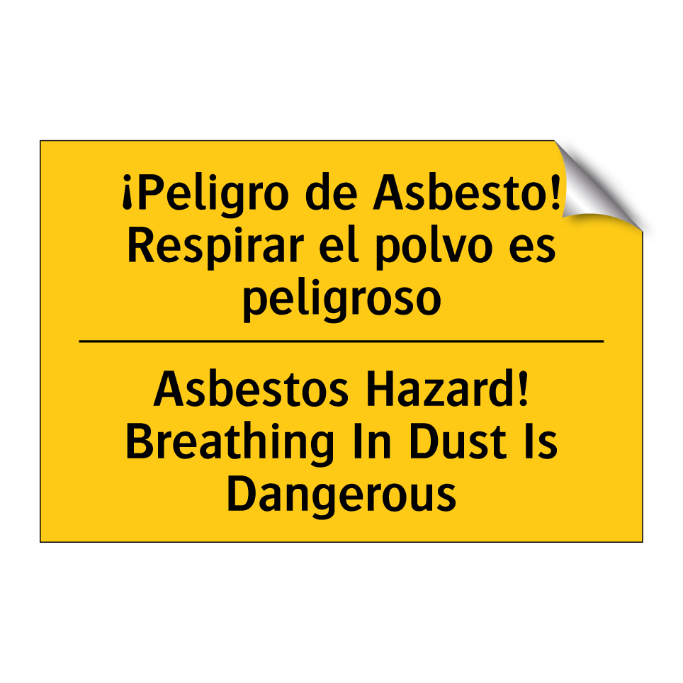 ¡Peligro de Asbesto! Respirar el polvo es peligroso - Asbestos Hazard! Breathing In Dust Is Dangerous