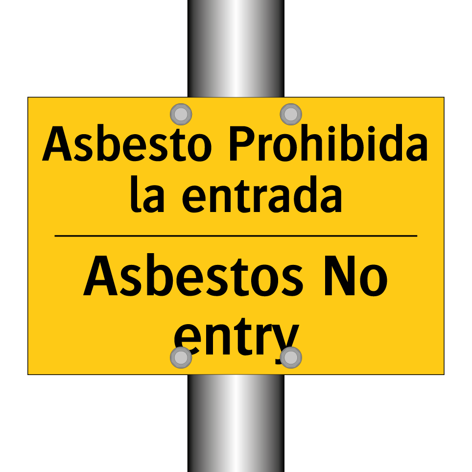 Asbesto Prohibida la entrada - Asbestos No entry