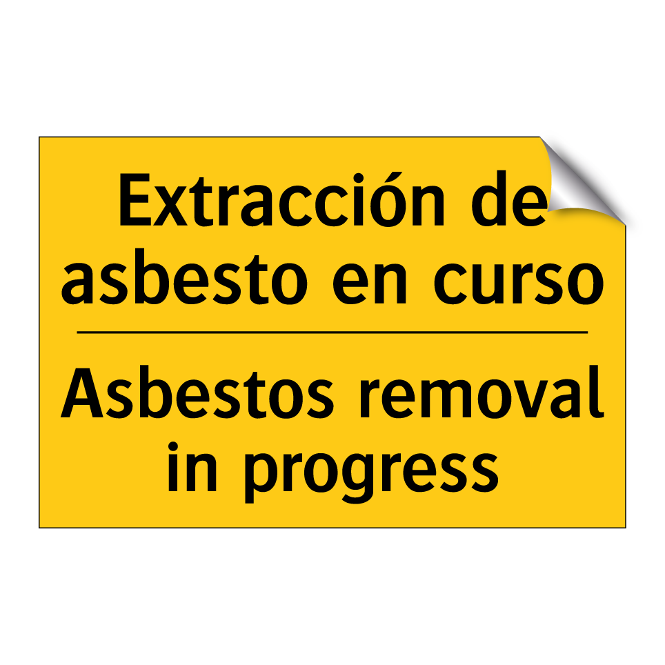 Extracción de asbesto en curso - Asbestos removal in progress